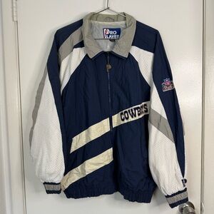 Dallas Cowboys, 90’s vintage, pro player, full zip, long sleeve men’s jacket. XL